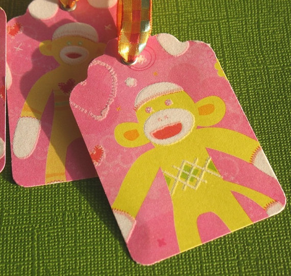 Sock Monkey - Any Occasion Gift Tags by momentinthesun