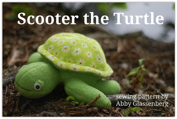 Scooter the Turtle - PDF Sewing Pattern, Easy to Sew With Step-By-Step Photos and Instructions by whileshenaps
