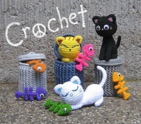 Alley Cats - Amigurumi Pattern - PDF Crochet - Instant Download by stripeyblue
