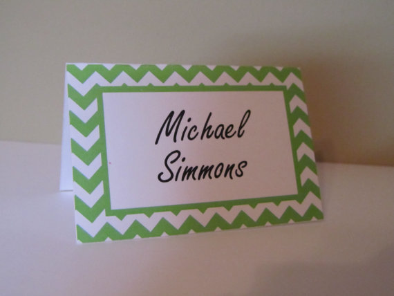 Chevron pattern Place Cards by JLDesigns718