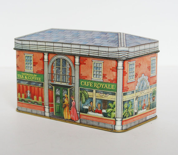 Tin Tea Box - Cafe Royale, tin by Daher by MysticLily