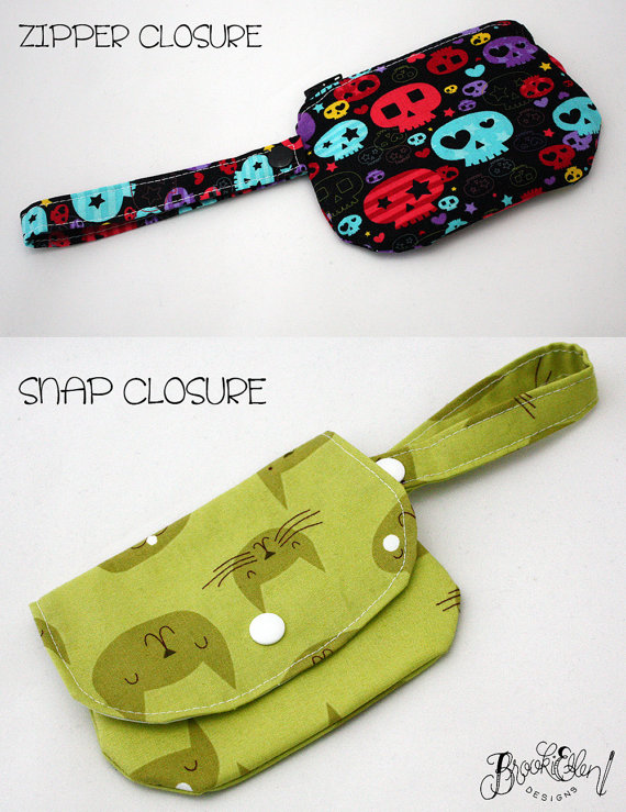 Waterproof Mouth Guard Case Roller Derby Zipper or Snap Closure Made To Order by brookiellen