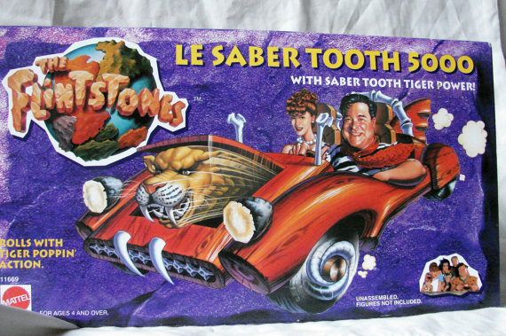 Mattel Flintstones Le Saber Tooth 5000 Car Mint in Box by TheVintageConnection