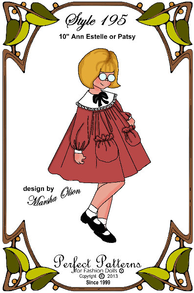 PDF Doll Pattern - School Dress - No. PDF-195 - Fits 10 & quot; Ann Estelle or Patsy Fashion Dolls by PerfectPatterns