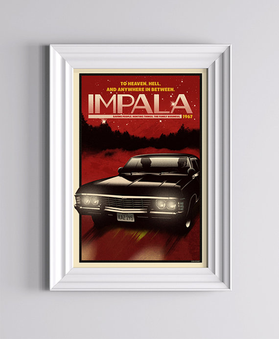 Now Boarding: IMPALA - Supernatural Poster by brucelovesyou