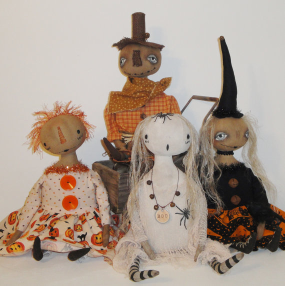 primitive halloween dolls
