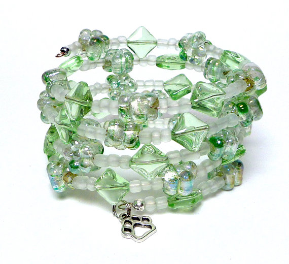 Crystal Vase Coil Beaded Bracelet By Beading Divas Fundraiser By