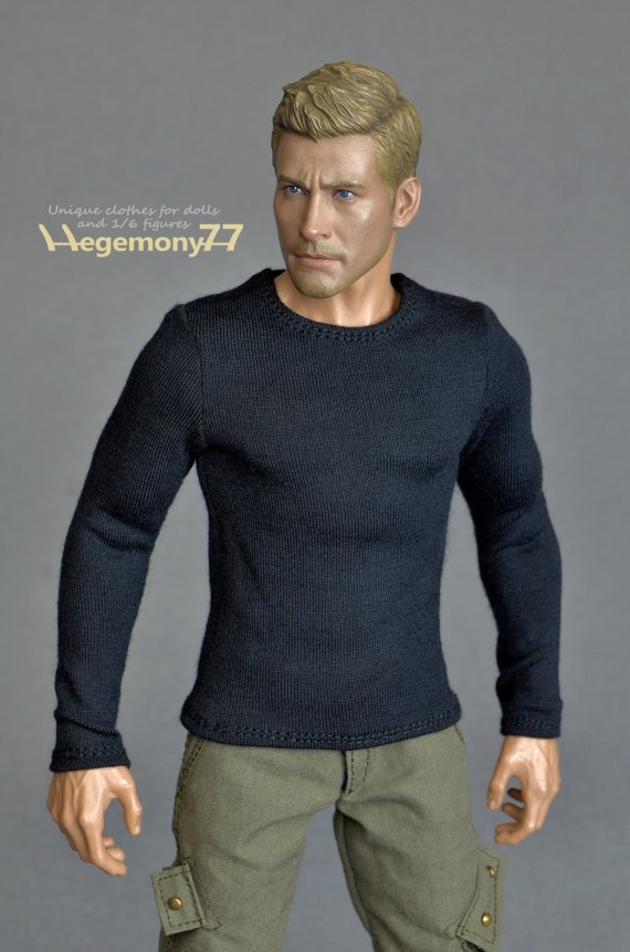 1 / 6th scale black long sleeve T-shirt for: action figures and male ... - Il 570xN.726424264 Qkxv